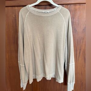 Madewell Tan Crewneck Top, size M